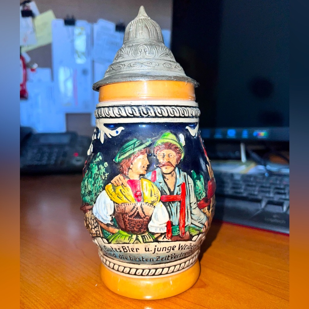 Original 1940s Vintage German Beer Stein made in West Germany